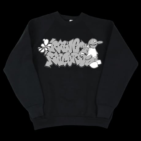 Rave Racers heavy weight graffiti sweat shirt (black)