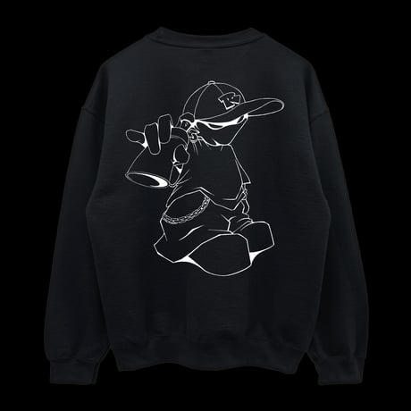 Rave Racers heavy weight graffiti sweat shirt (black)