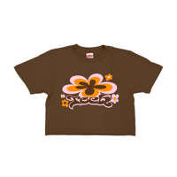 CROPPED TEE (Brown）