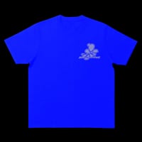 Rave Racers reflective flower logo tee (Blue)