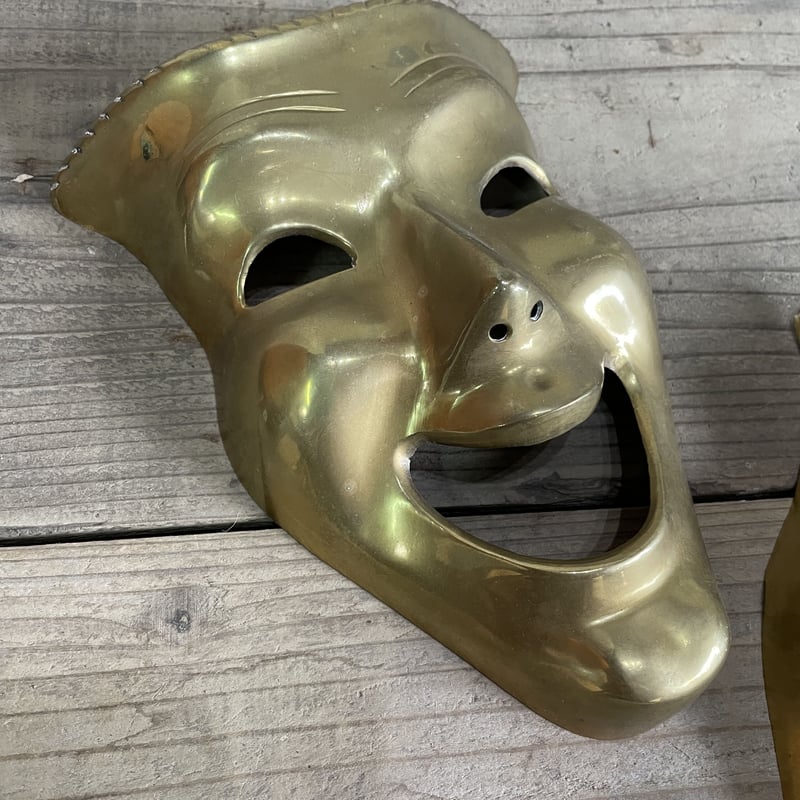 vintage 50s two face 泣き笑い 壁掛け ビンテージ 真鍮 vintage 50s two face 泣き笑い 壁掛け ビンテージ 真鍮