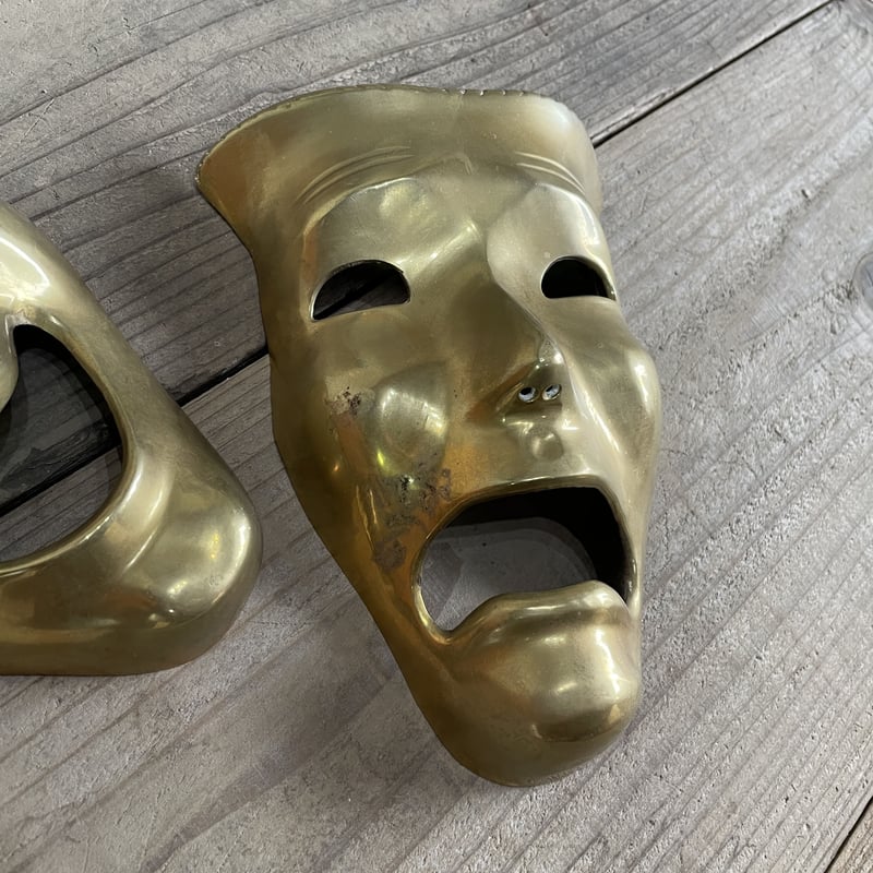 vintage 50s two face 泣き笑い 壁掛け ビンテージ 真鍮 vintage 50s two face 泣き笑い 壁掛け ビンテージ 真鍮
