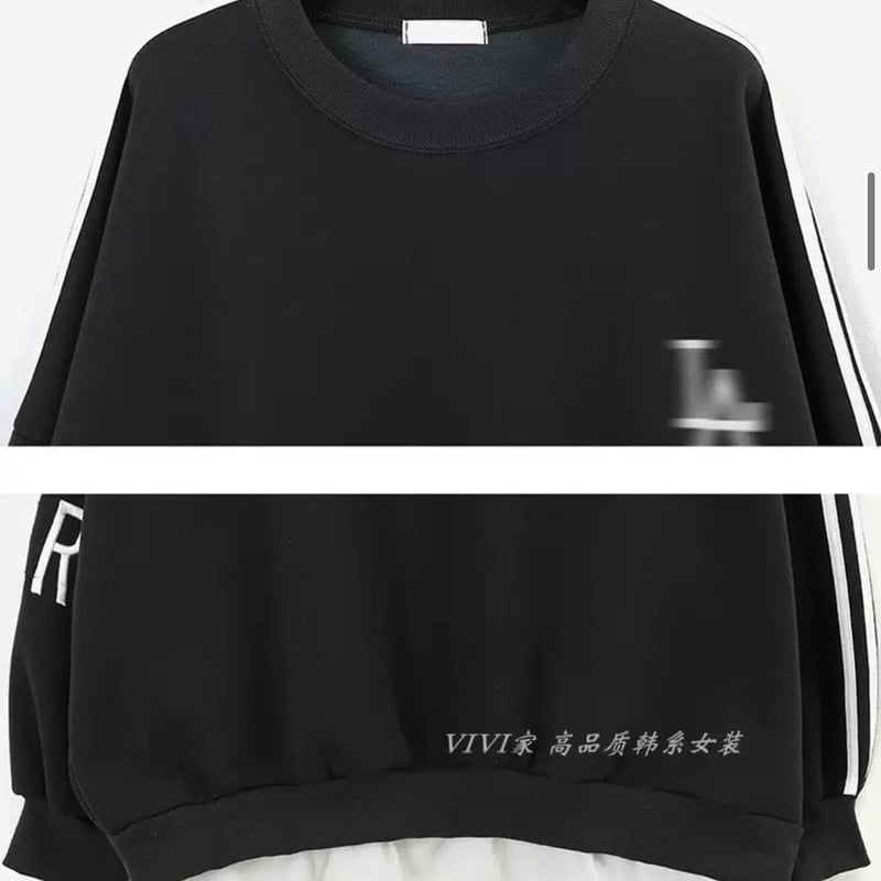 SU56【送料無料】2色 Tシャツレイヤード風 LAロゴ刺繍