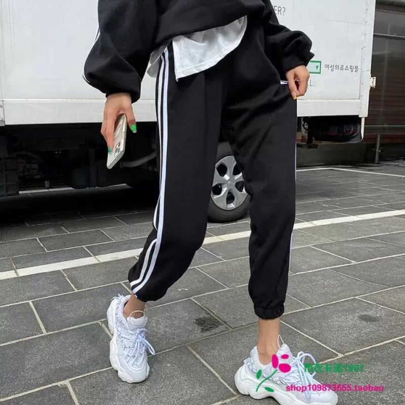 SU60【送料無料】サイドライン Tシャツレイヤード風 スウェット 上下