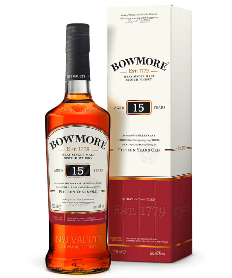 ボウモア 15年 シェリーカスク【並行輸入/箱付き】700ml (Alc 43度