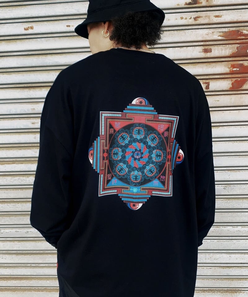 残りわずか】達磨曼荼羅 ビッグシルエットL/S Tシャツ | 玲瓏 残りわずか】達磨曼荼羅 ビッグシルエットL/S Tシャツ | 玲瓏