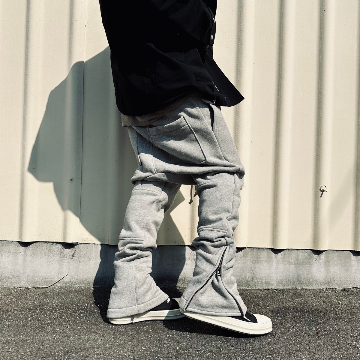 SIDE ZIP SWEAT LOUNGE PANTS / GRAY | INDEPICT