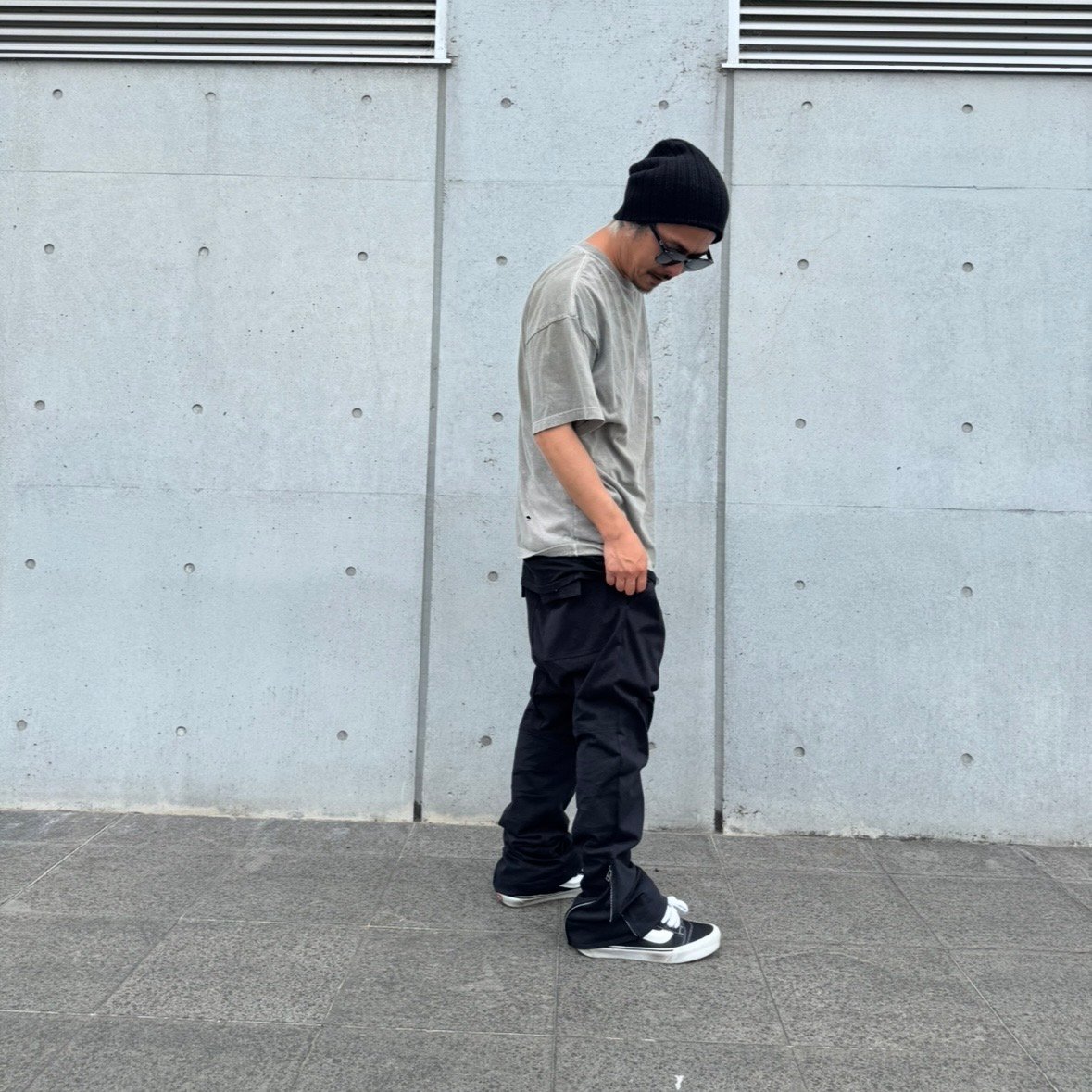UTILITY LOUNGE PANTS - TEE FABRIC ZIP / BLACK |