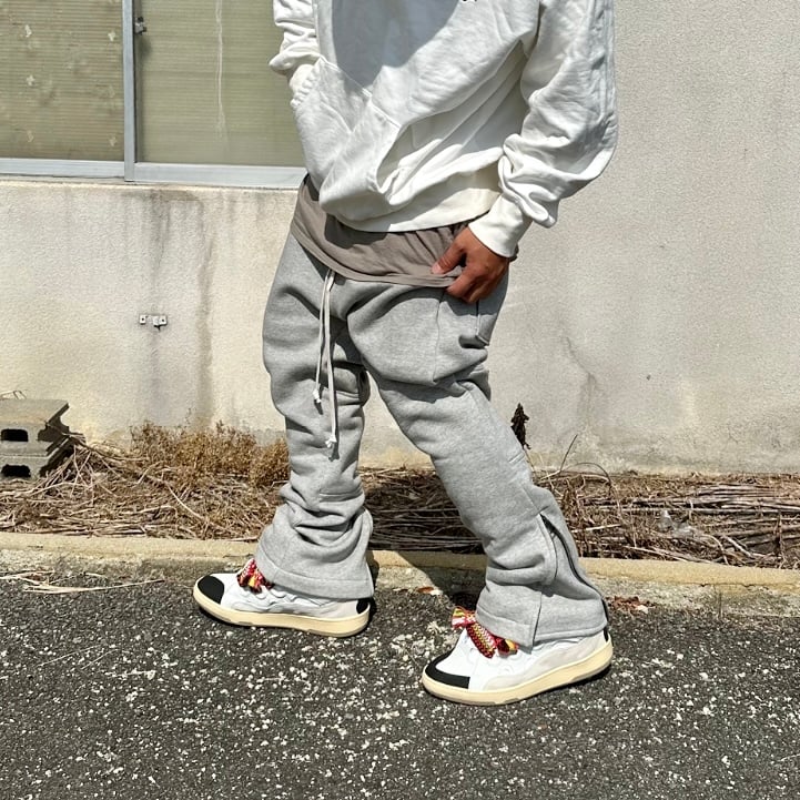 SIDE ZIP SWEAT LOUNGE PANTS / GRAY | INDEPICT