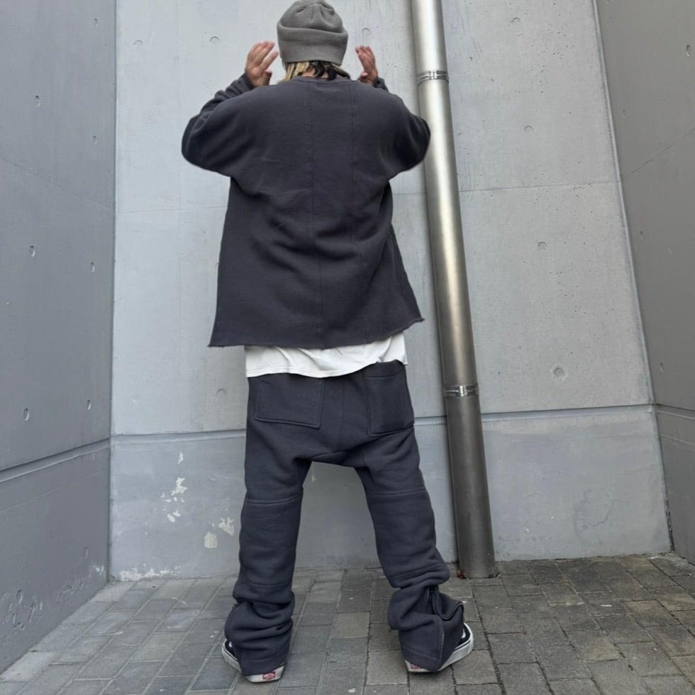 SIDE ZIP SWEAT LOUNGE PANTS / CHARCOAL | INDEPICT