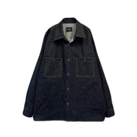 BLACK DENIM SHIRT JACKET