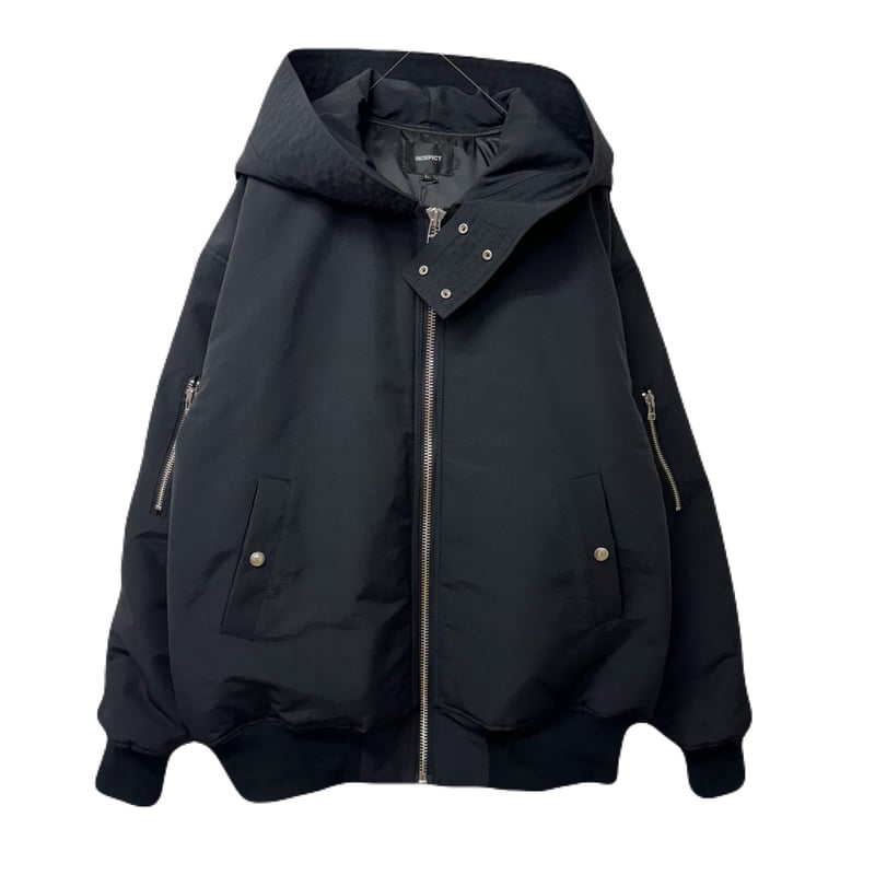 Y.T. hooded bomber jaket black INDEPICT Y.T. hooded bomber jaket black INDEPICT