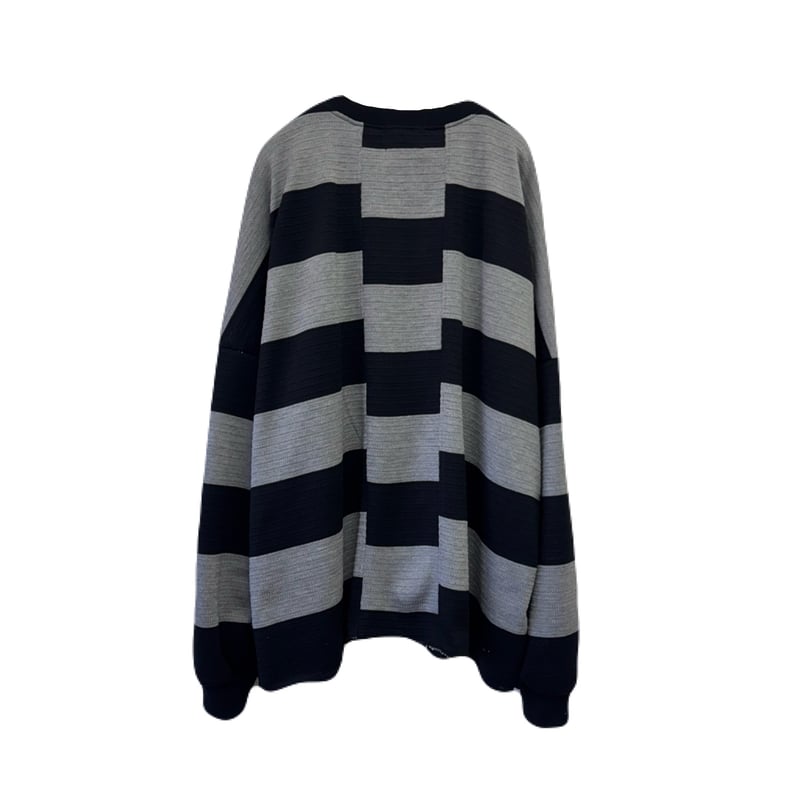 TEXTURED BORDER KNIT L/S | INDEPICT