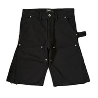 DOUBLE KNEE SHORT PANTS / BLACK