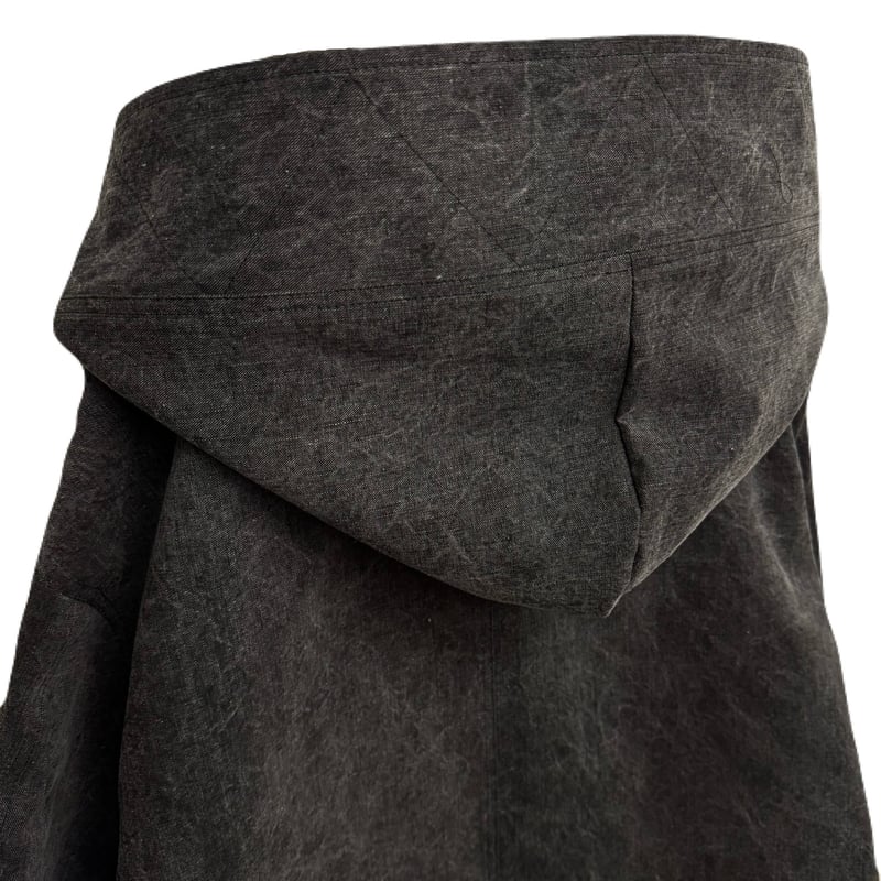 PIGMENT DYED HOODED JACKET / BLACK | INDEPICT