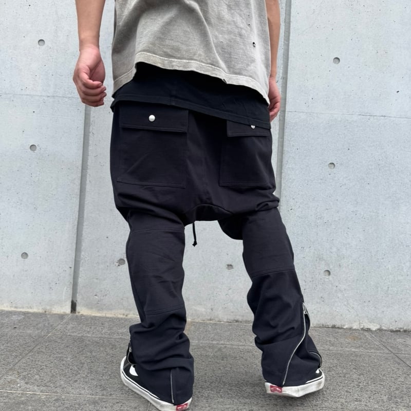 UTILITY LOUNGE PANTS - TEE FABRIC ZIP / BLACK |