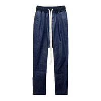 SIDE ZIP DENIM LOUNGE PANTS