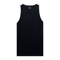 SQUARE-CUT LONG TANK TOP / BLACK