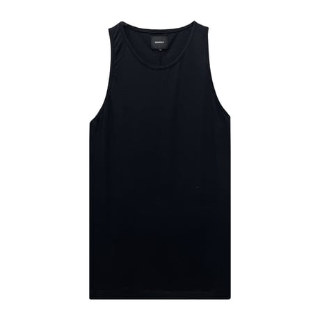 SQUARE-CUT LONG TANK TOP / BLACK