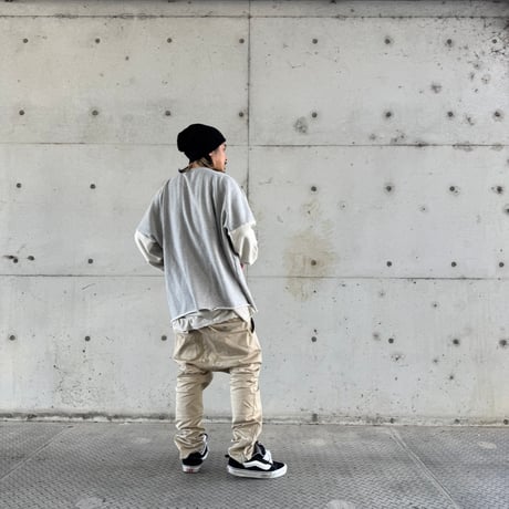 CUTOFF FRENCH TERRY L/S TEE / GRAY