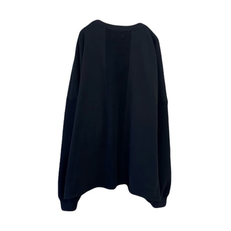 CUTOFF FRENCH TERRY L/S TEE / BLACK