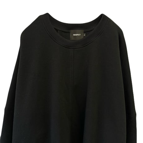 CUTOFF FRENCH TERRY L/S TEE / BLACK