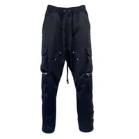 HIGH RISE CARGO TROUSER / BLACK