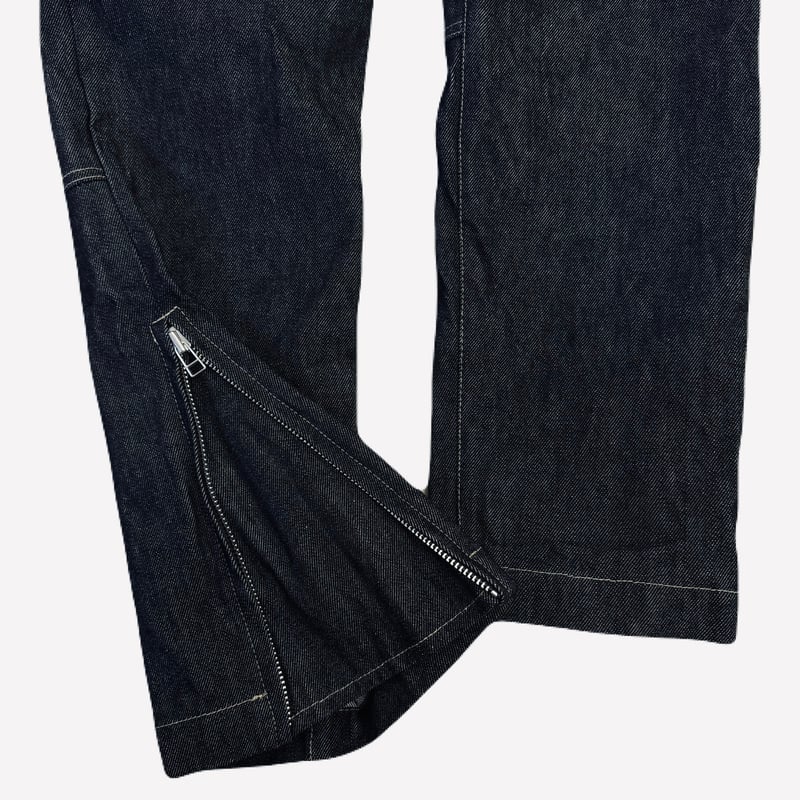 indepict ブラック　ラウンジパウンツ SIDE ZIP LOUNGE PANTS / BLACK DENIM | INDEPICT