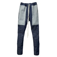 SWITCHING SLIM FIT DENIM TROUSER