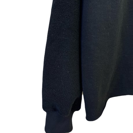 CUTOFF FRENCH TERRY L/S TEE / BLACK