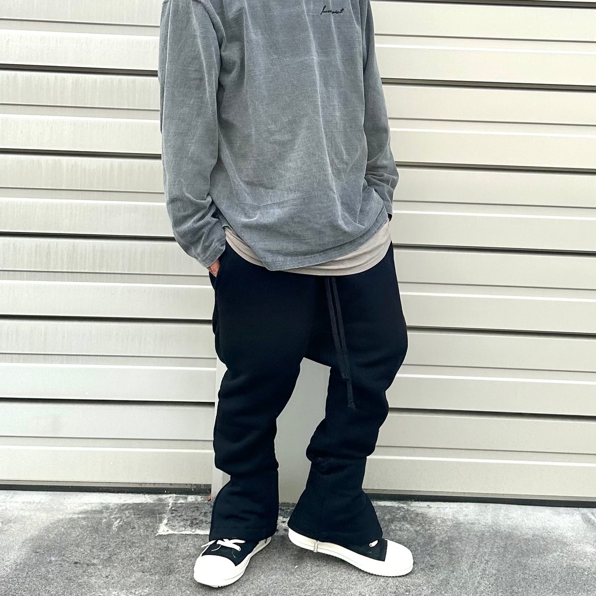 SIDE ZIP SWEAT LOUNGE PANTS / BLACK | INDEPICT