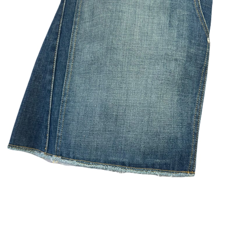 DOUBLE KNEE SHORT PANTS / INDIGO | INDEPICT