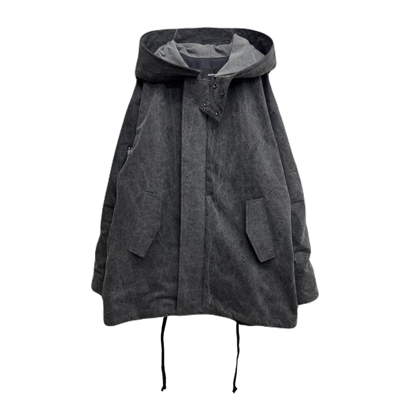 PIGMENT DYED HOODED JACKET / BLACK | INDEPICT