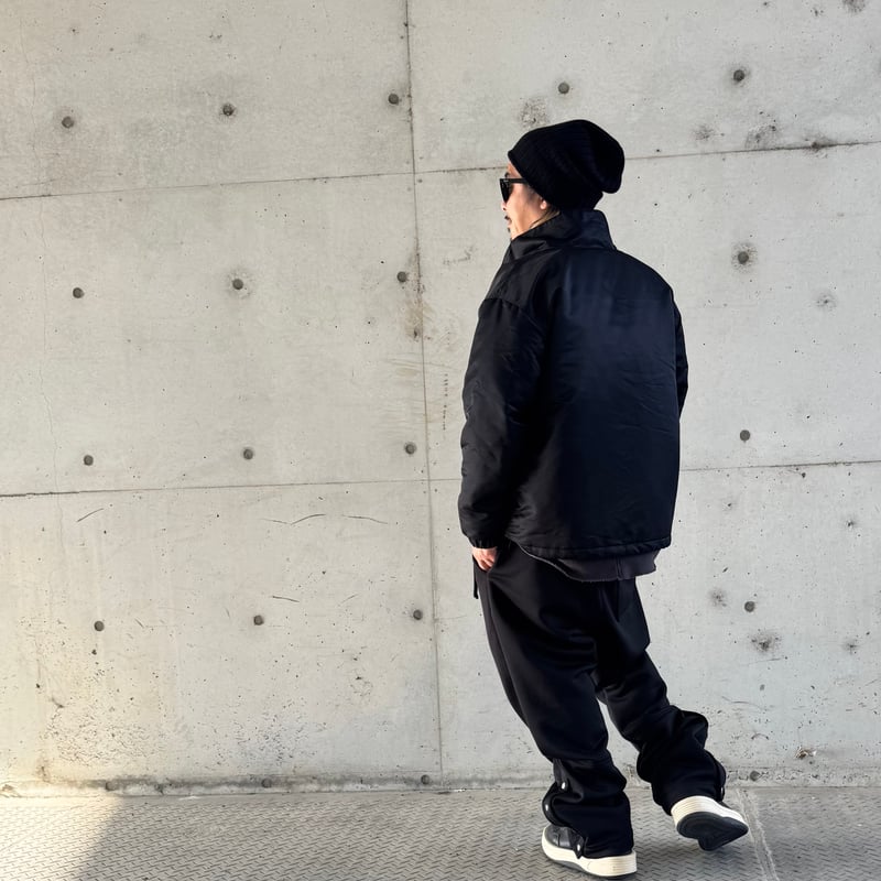 indepict ブラック　ラウンジパウンツ SIDE ZIP SWEAT LOUNGE PANTS / BLACK DENIM | IND