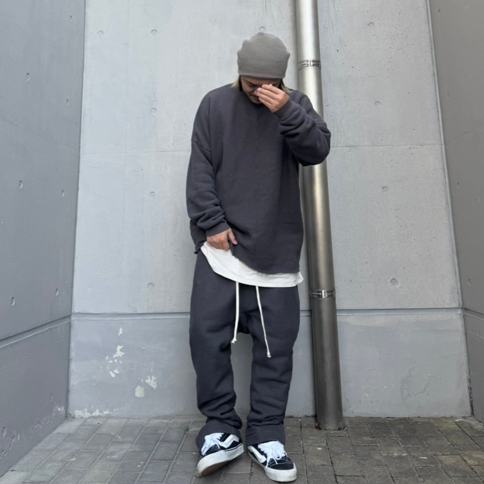 SIDE ZIP SWEAT LOUNGE PANTS / CHARCOAL | INDEPICT