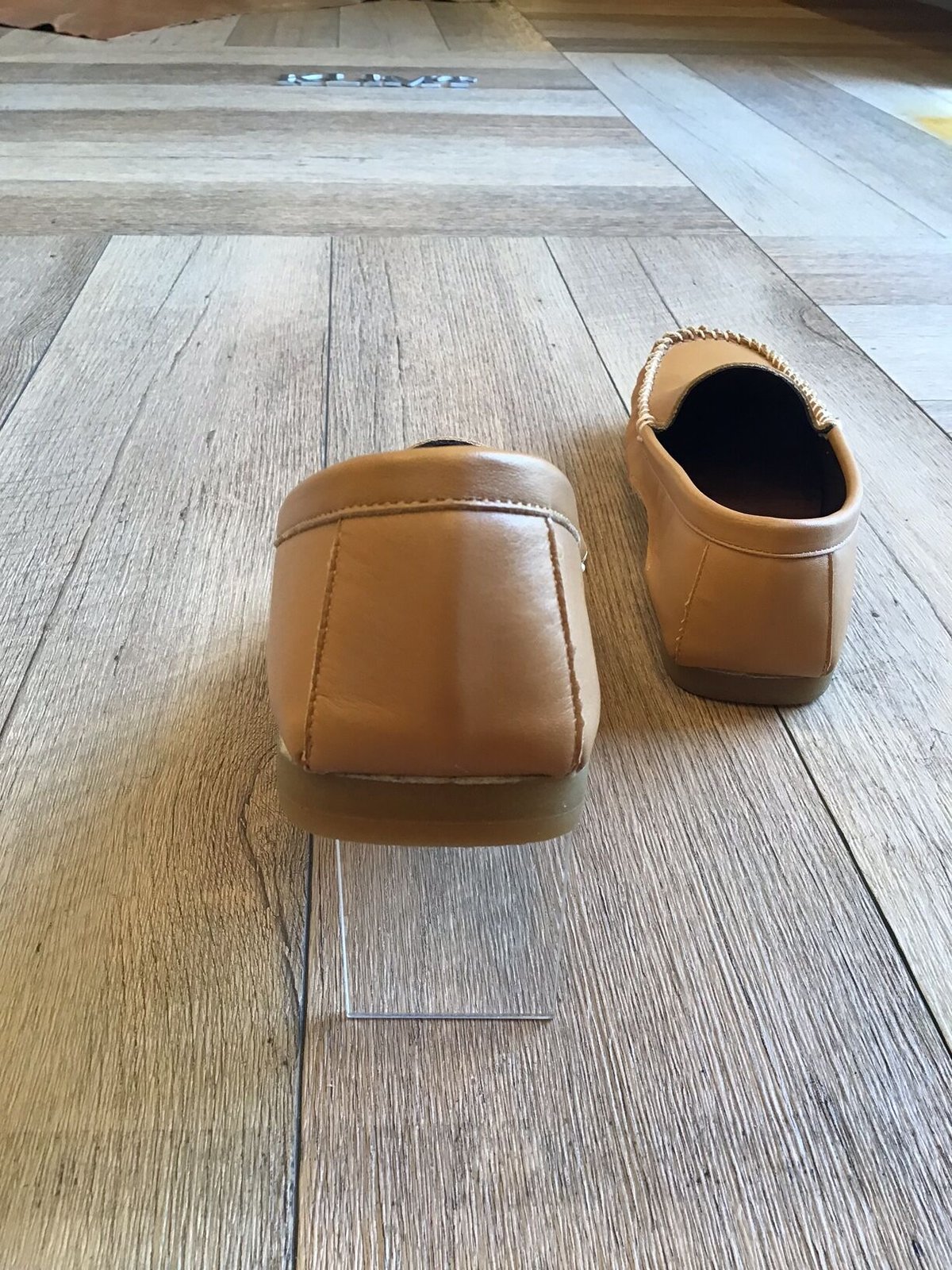 牛革 足を包み込む楽ちんモカシンシューズ キャメル | shoes-klimt