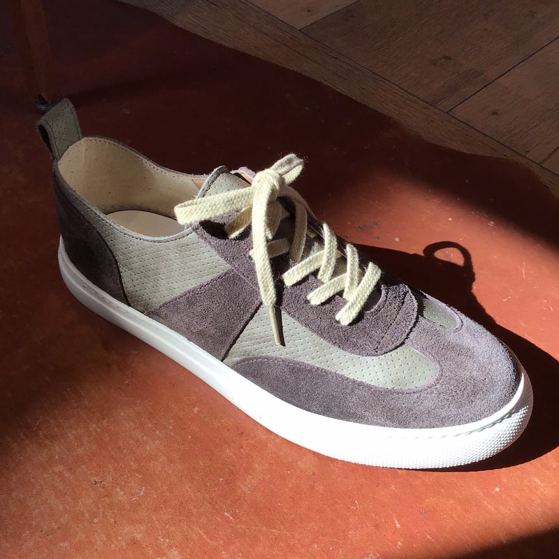 スエードコンビスニーカー モスグリーン | shoes-klimt