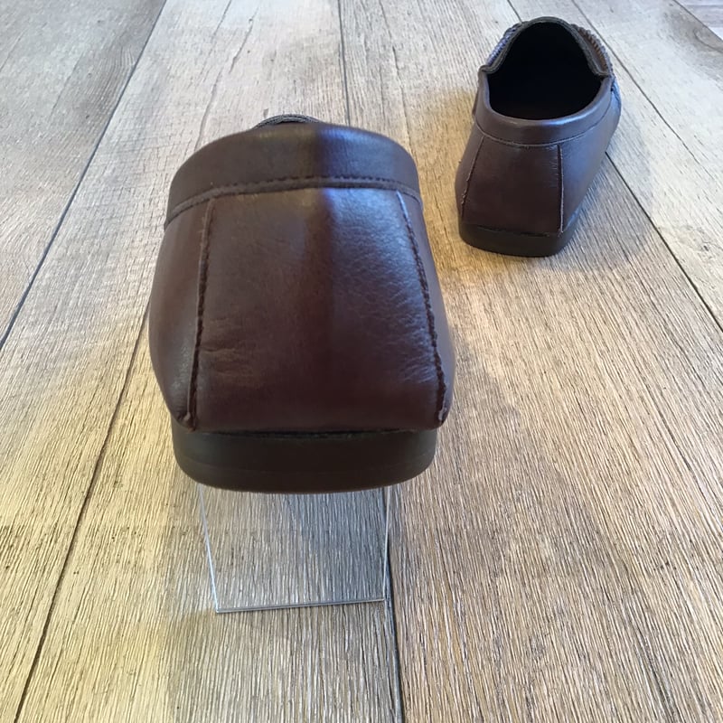 牛革 足を包み込む楽ちんモカシンシューズ ダークブラウン | shoes-klimt