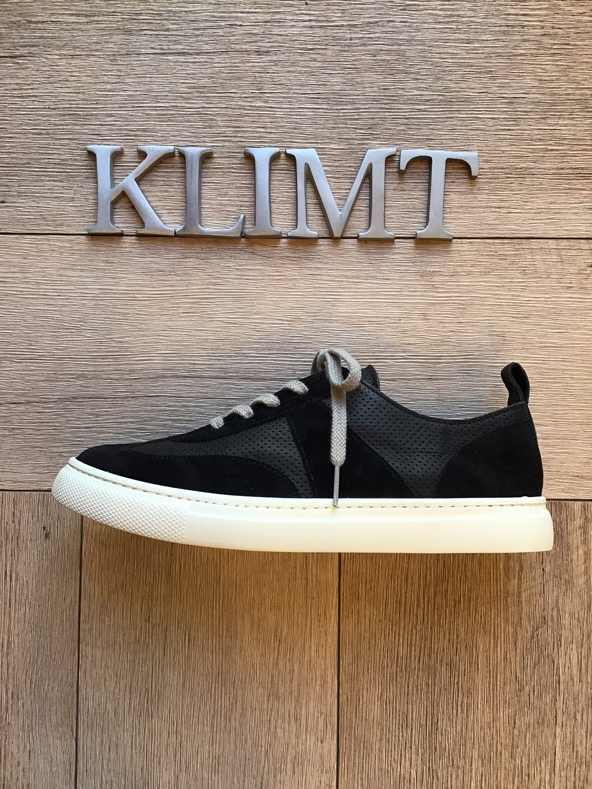 スエードコンビスニーカー ブラック | shoes-klimt