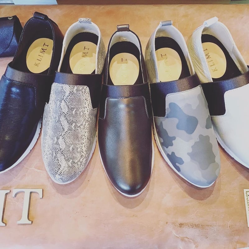 牛革 軽くて柔らか♪ ゴムバンドスリッポンシューズ 迷彩柄 | shoes-klimt