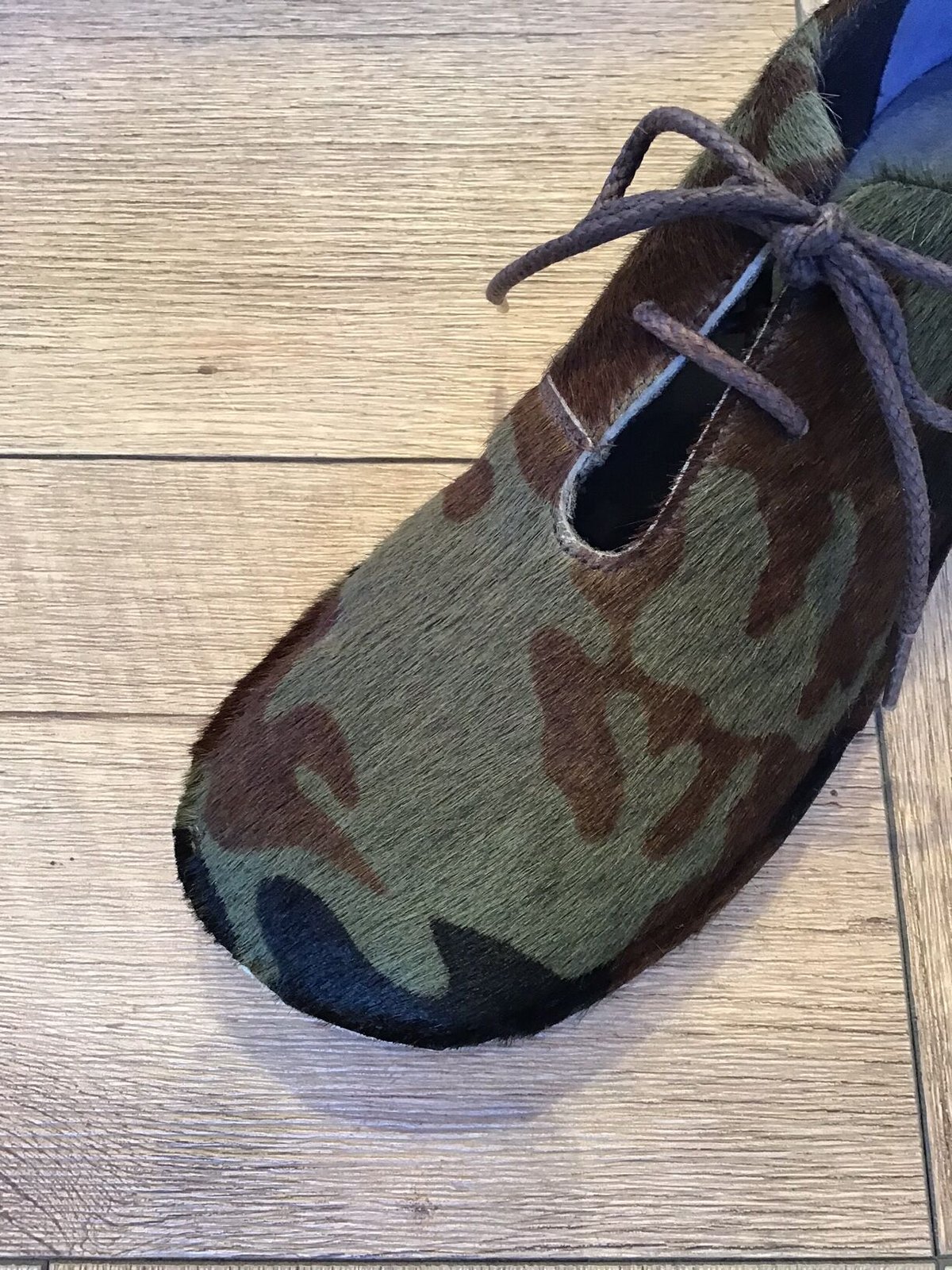 ポニーの毛 レースアップシューズ 迷彩柄 | shoes-klimt