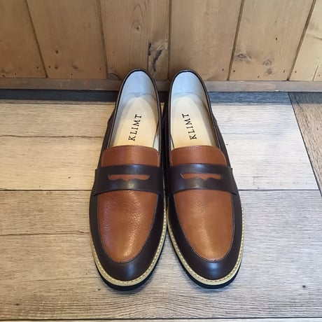 コインローファー　ブラウンコンビ