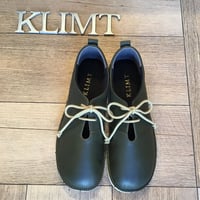 牛革 レースアップシューズ　カーキ