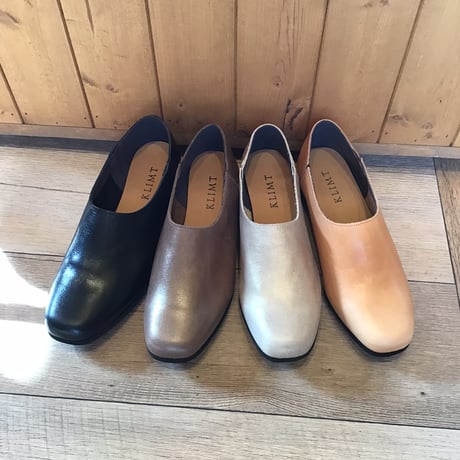 隠しゴムプレーンシューズ　栗茶