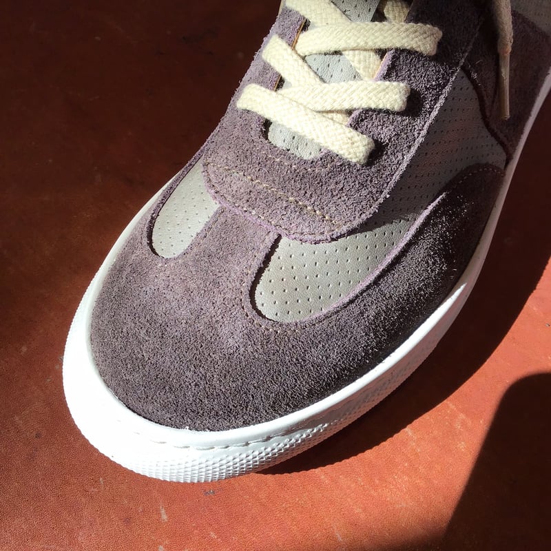 スエードコンビスニーカー モスグリーン | shoes-klimt