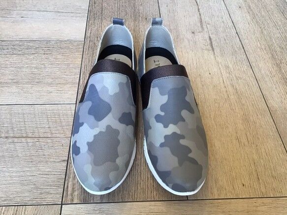 牛革 軽くて柔らか♪ ゴムバンドスリッポンシューズ 迷彩柄 | shoes-klimt