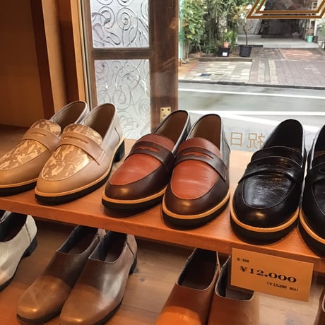 コインローファー　ブラウンコンビ