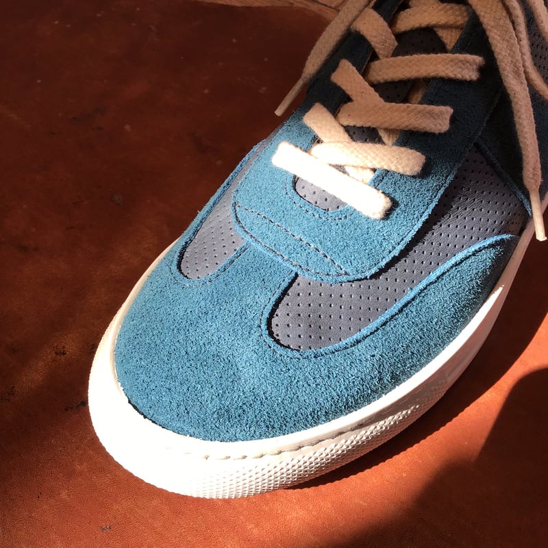 スエードコンビスニーカー ブルーグレー | shoes-klimt