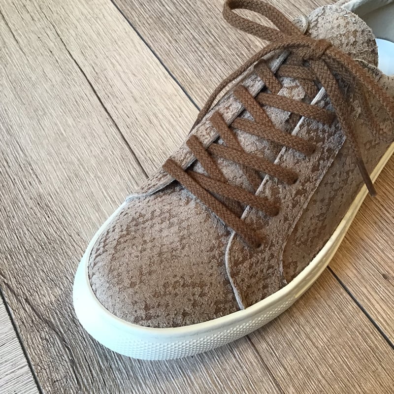 牛革レースアップスニーカー パイソン柄 | shoes-klimt