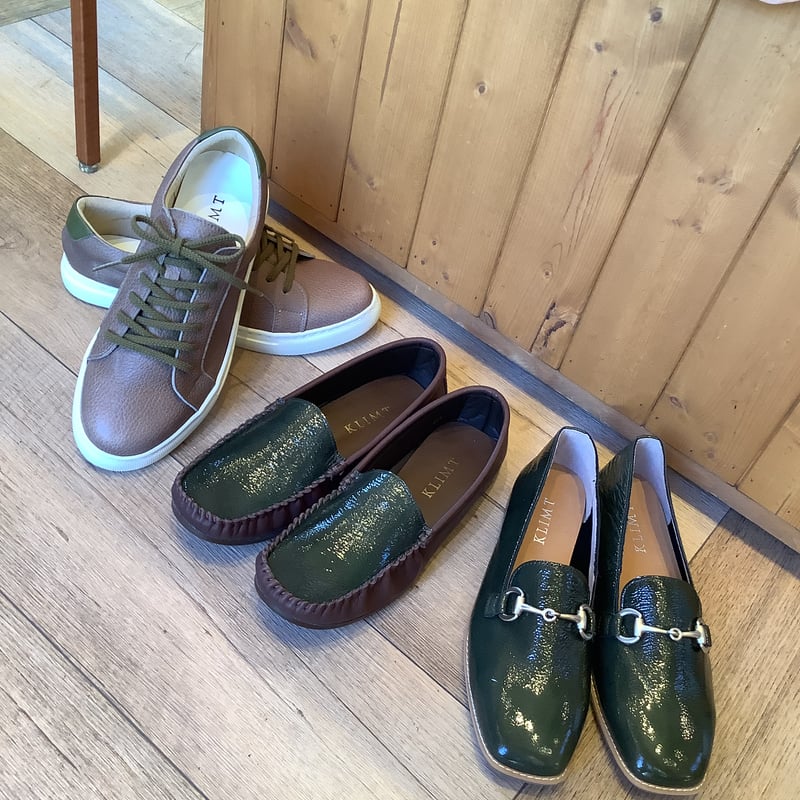 エナメルビット付きローファー グリーンエナメル | shoes-klimt